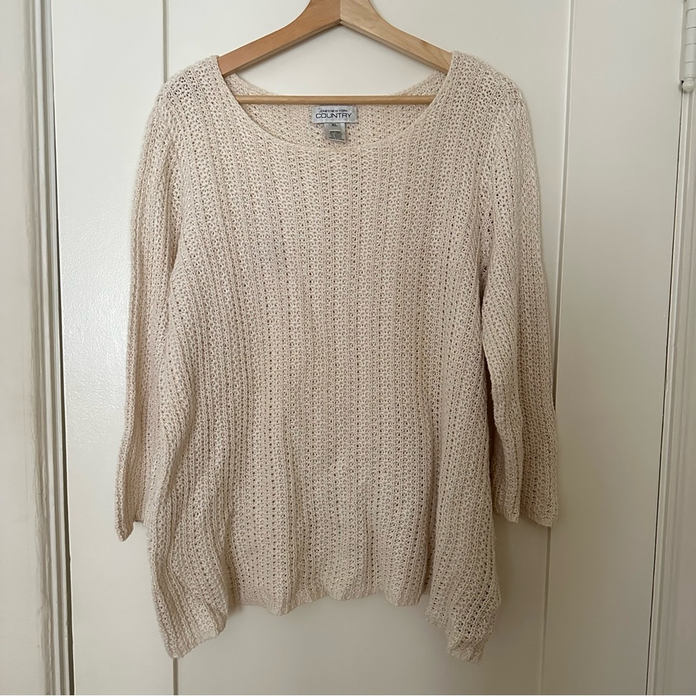 Jones New York Country crochet sweater